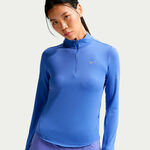 V&ecirc;tements Nike Nike Swift Half-Zip Maillot de course Femmes - bleu, argent