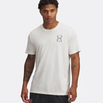 Vêtements Under Armour Under Armour Run 96 Maillot De Course Hommes-Blanc