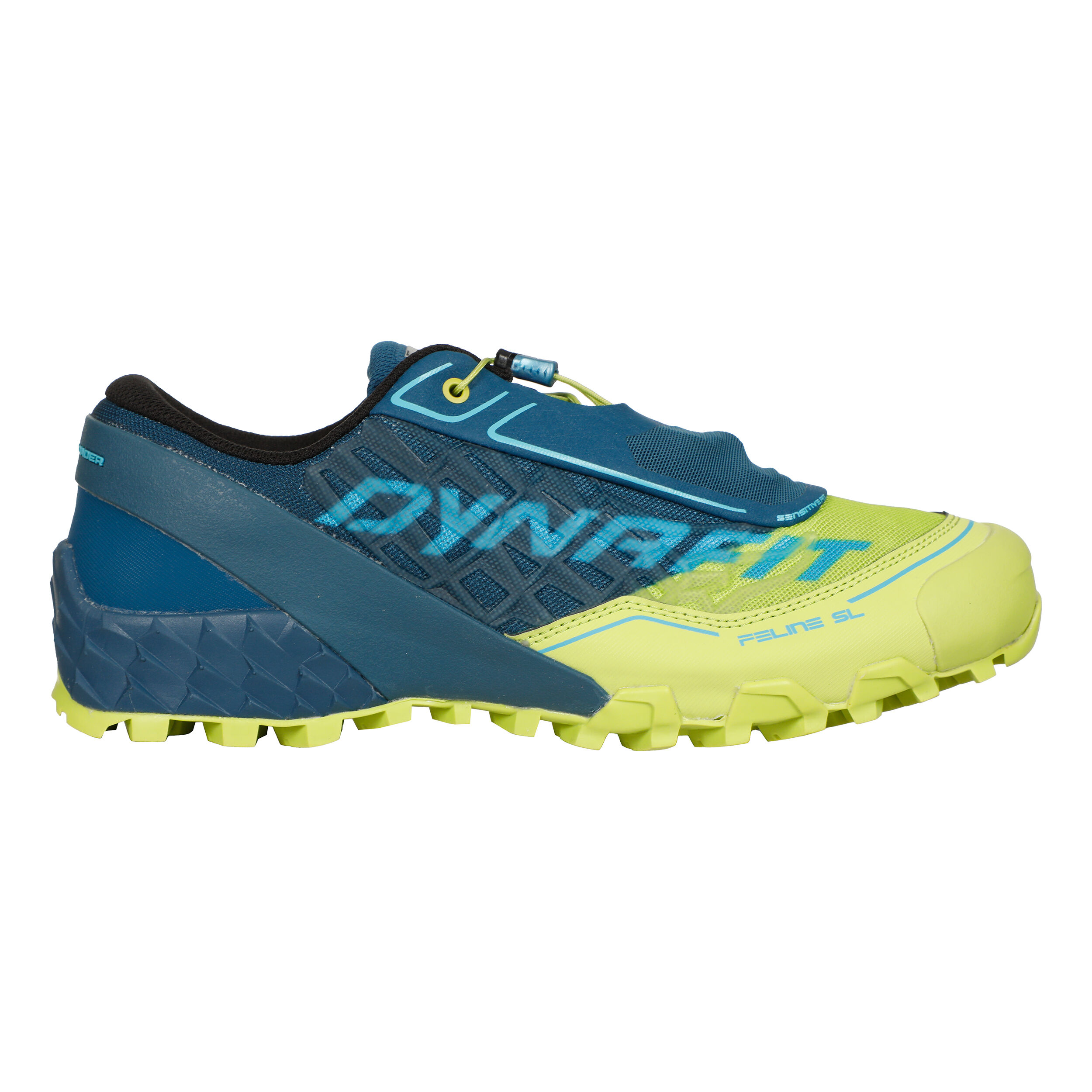 Feline SL Chaussure Trail Hommes Bleu Fonce Vert Fluo