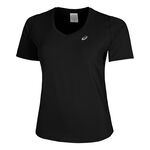 Vêtements ASICS ASICS Road V-Neck Maillot De Course Femmes-Noir