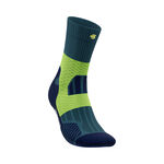 V&ecirc;tements Bauerfeind Bauerfeind Trail Run Mid Cut Chaussettes De Running Femmes-Turquoise