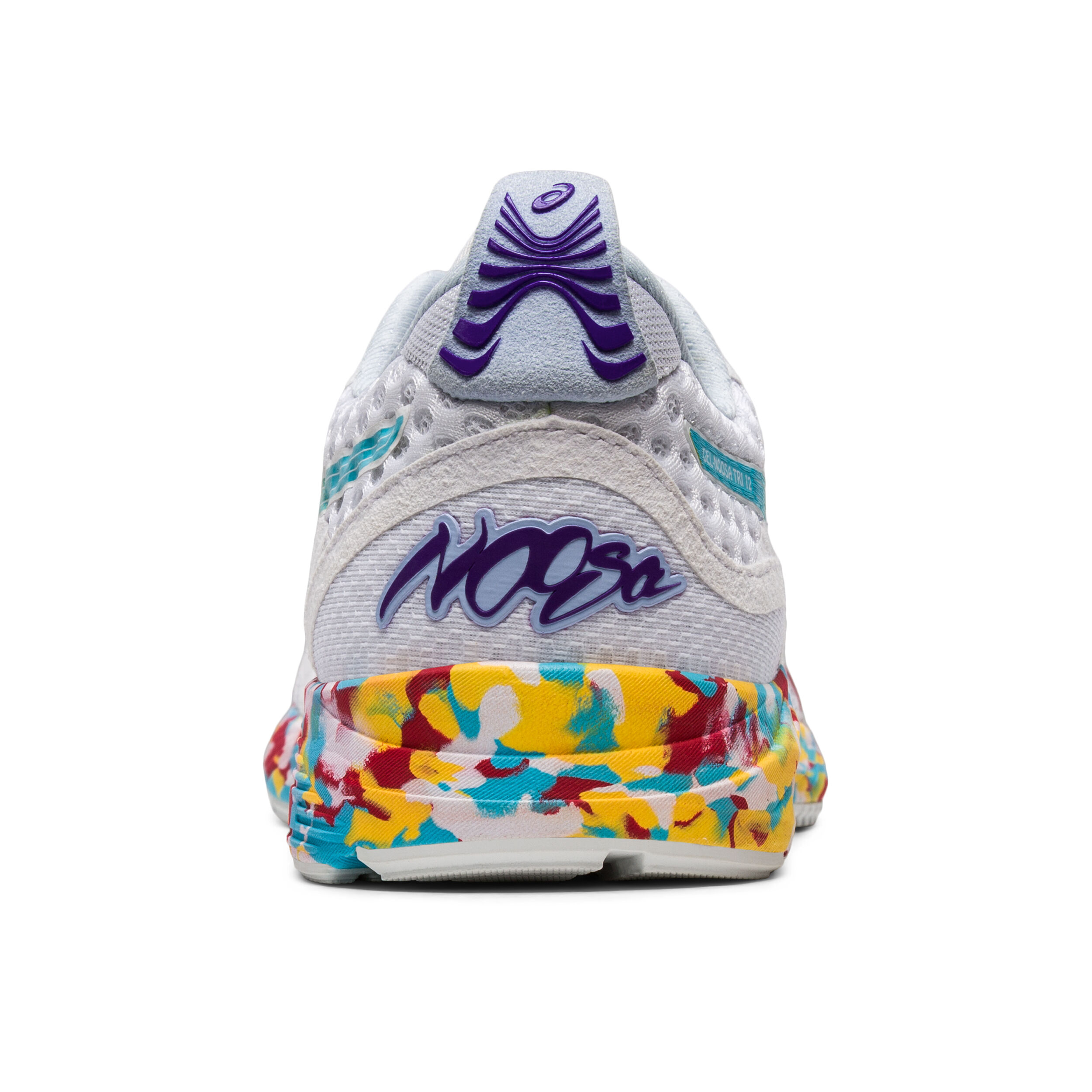 Gel Noosa Tri 12 Chaussure De Competition Femmes Blanc Multicouleur