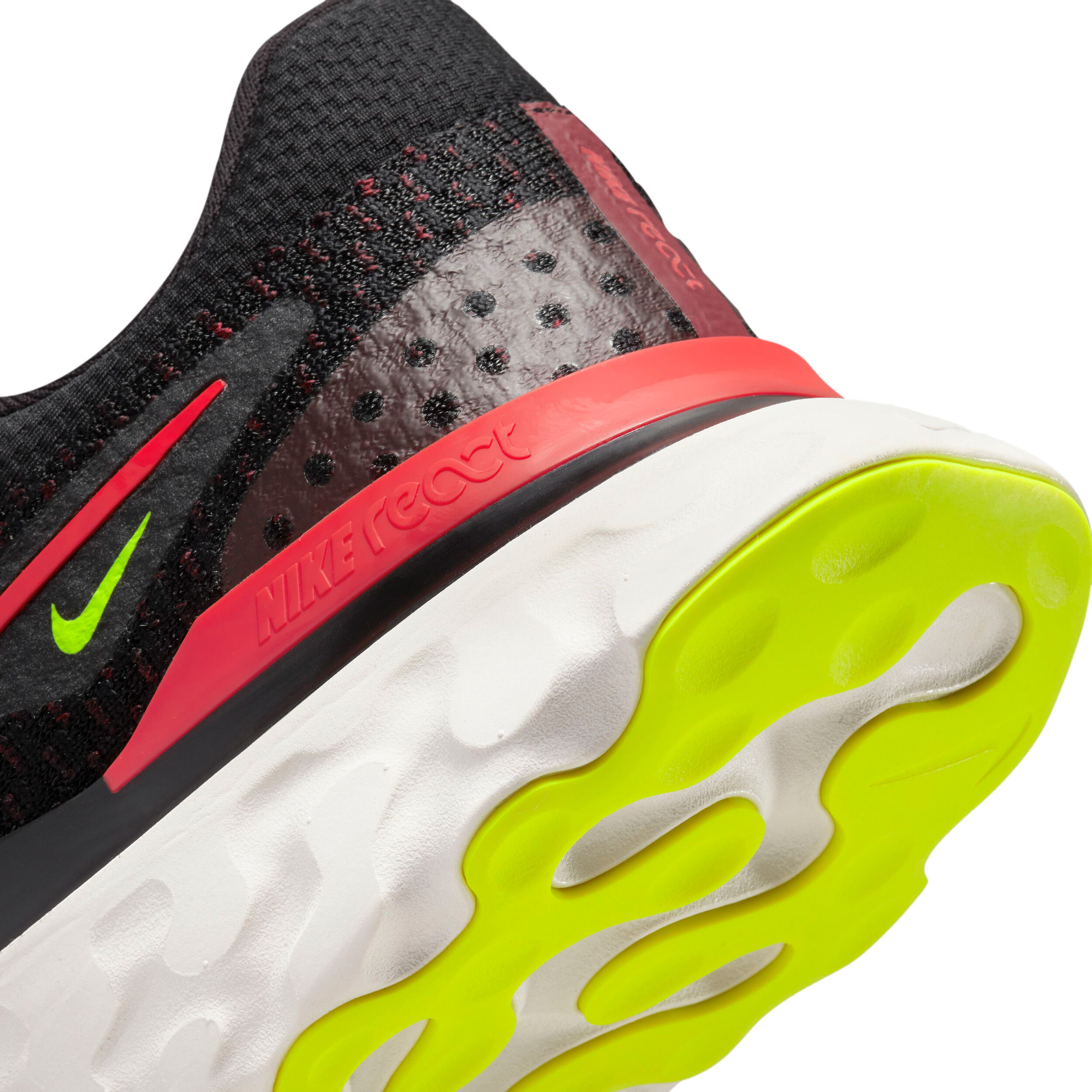 Nike react noir rouge sales
