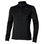 V&ecirc;tements Mizuno Mizuno Active Warmalite Half Zip Maillot De Course Hommes-Noir