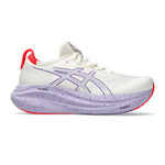 Chaussures de running ASICS ASICS Gel-Nimbus 27 Tokyo Chaussure De Running Sans Stabilisateurs Femmes-Blanc,Lilas