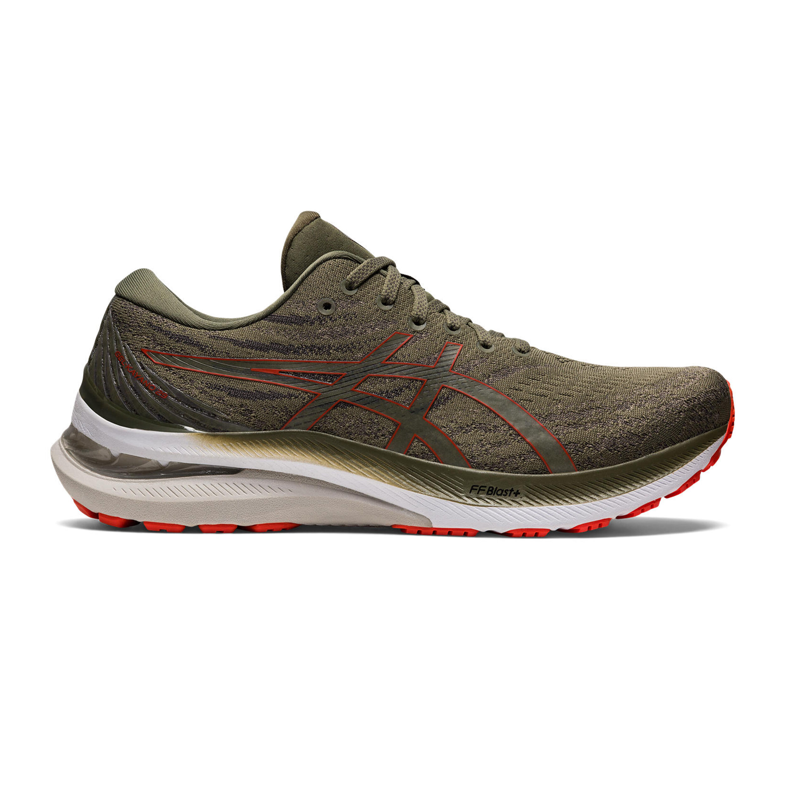 Gel Kayano 29 Chaussure De Running Avec Stabilisateurs Hommes Vert Rouge