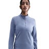 Swift Half-Zip Maillot de course Femmes - bleu gris, argent
