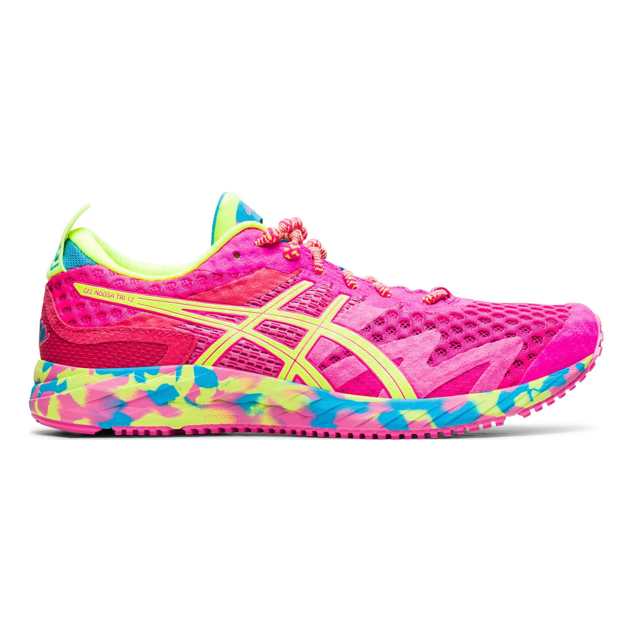 Gel Noosa Tri 12 Chaussure De Competition Femmes Pink Fluo Multicouleur
