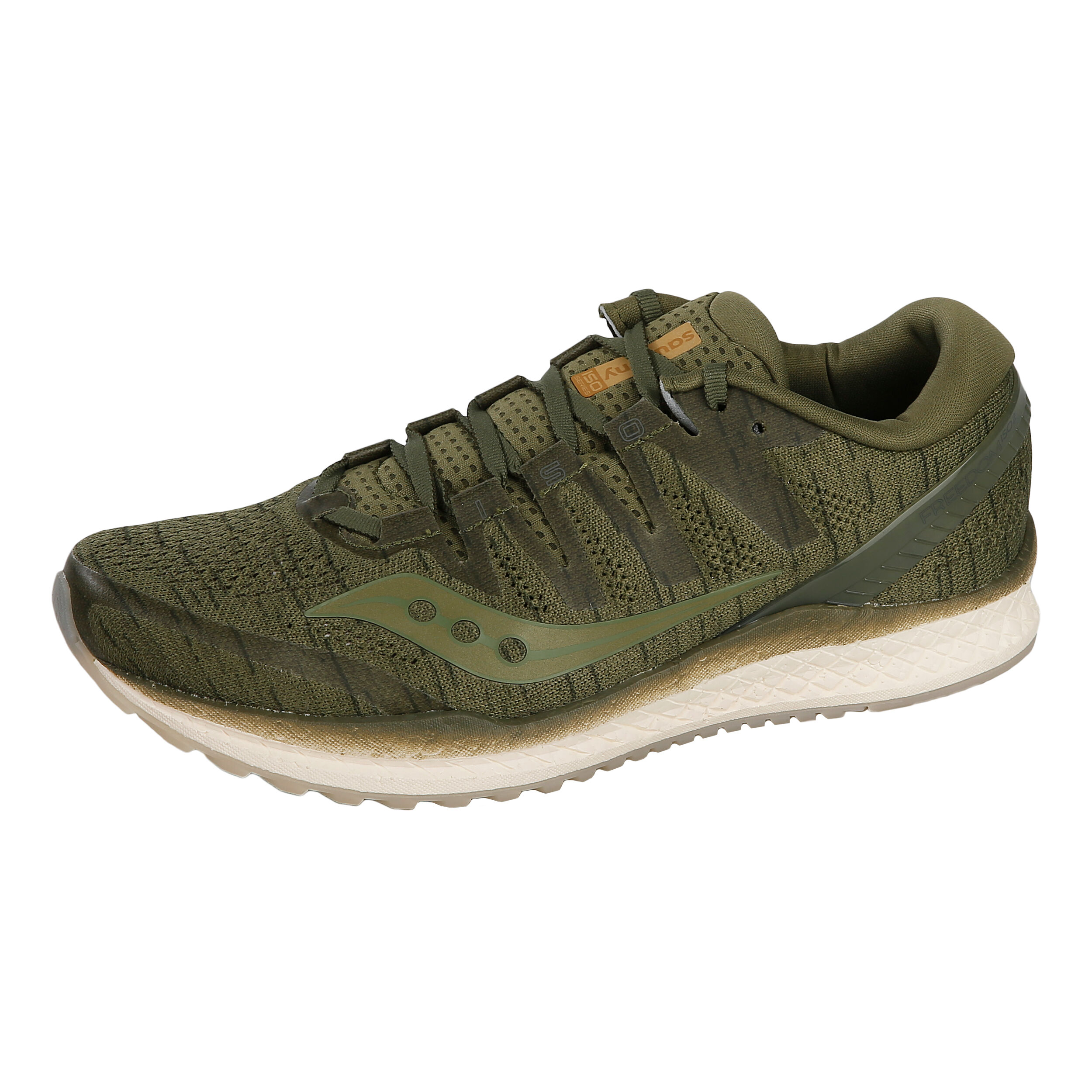 Acheter Saucony Freedom Iso 2 Chaussure De Running Sans Stabilisateurs Hommes Vert Olive Vert Clair taille 45 en ligne Running Point FR