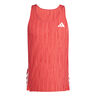 Adizero Débardeur Tank Top Hommes-Rouge,Blanc