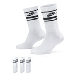 Vêtements Nike Nike Sportswear Everyday Essential Chaussettes De Tennis Pack De 3-Blanc,Noir