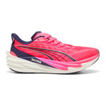 Chaussures de running Puma Puma Deviate Nitro 4 HYROX Chaussure de running sans stabilisateurs Femmes-pink, blanc
