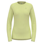 V&ecirc;tements Odlo Odlo X-Alp PW 115 Haut Manches Longues Femmes-Jaune Lemon