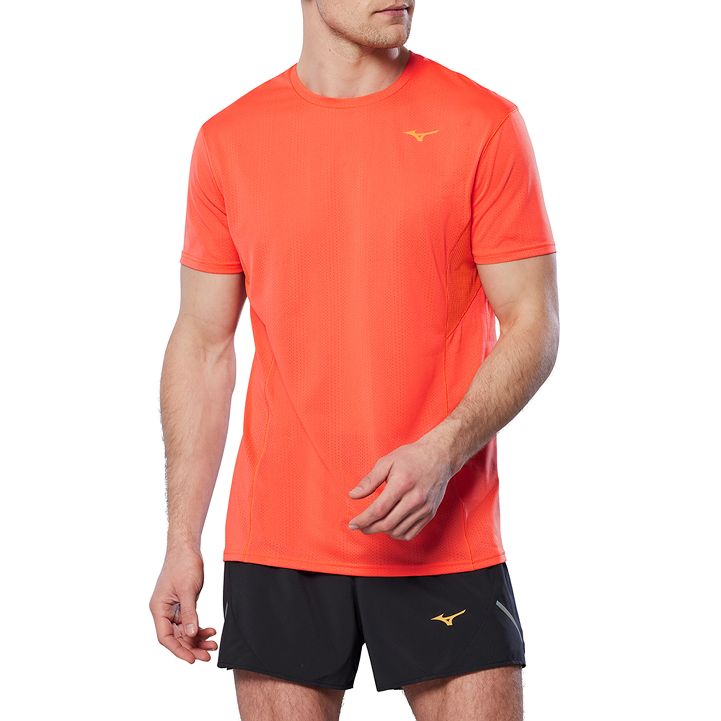 Acheter Mizuno DryAeroFlow Maillot De Course Hommes Orange en ligne Running Point FR