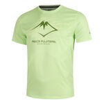 Vêtements ASICS ASICS Fujitrail Logo Maillot De Course Hommes-Jaune Lemon, Vert Olive