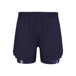 Vêtements Odlo Odlo Zeroweight Print 5in 2in1 Short De Running Hommes-Bleu Foncé
