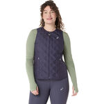 Vêtements ASICS ASICS Nagino Padded Gilets De Course Femmes-Bleu Gris