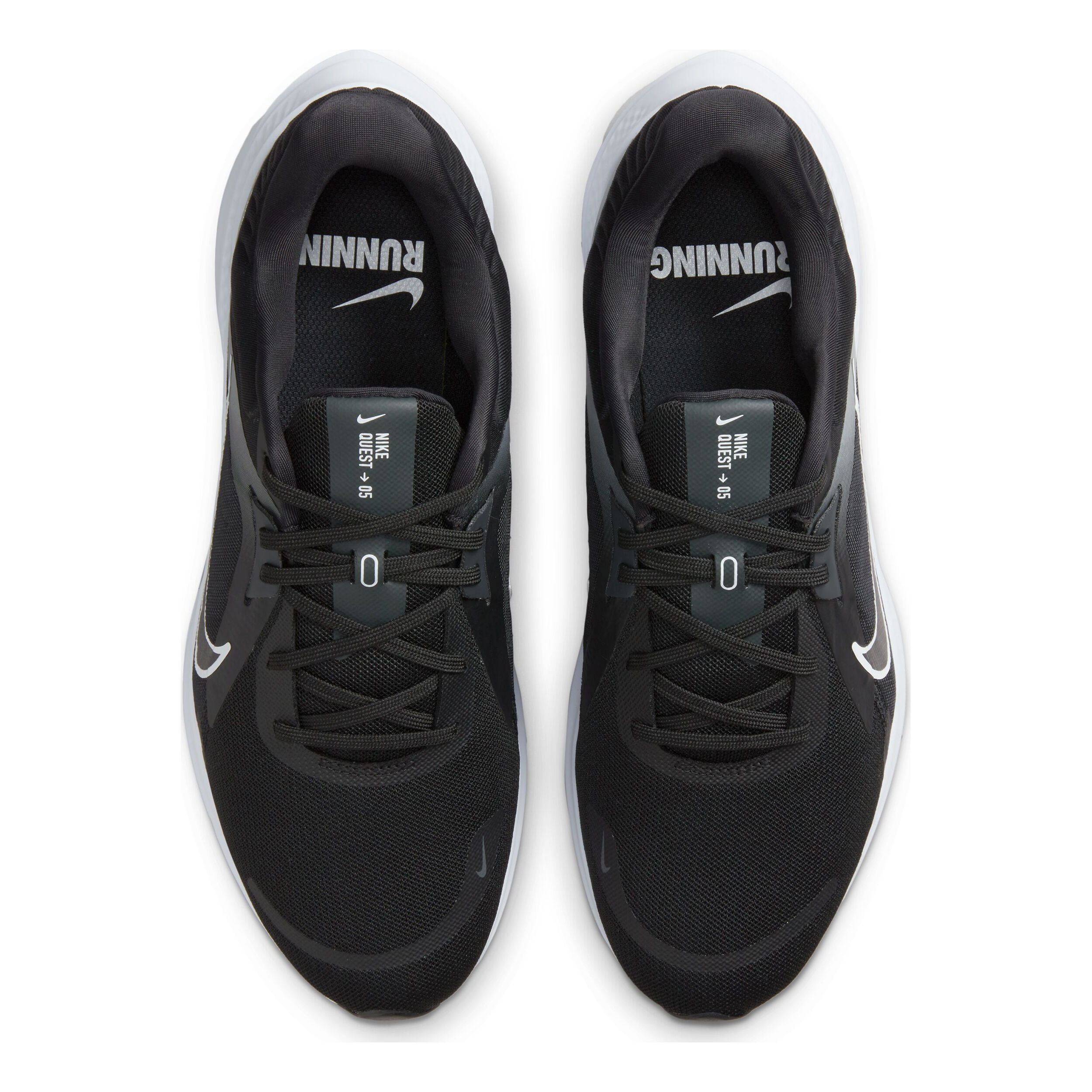 Acheter Nike Quest 5 Chaussure De Running Sans Stabilisateurs Hommes Noir Gris en ligne Running Point FR