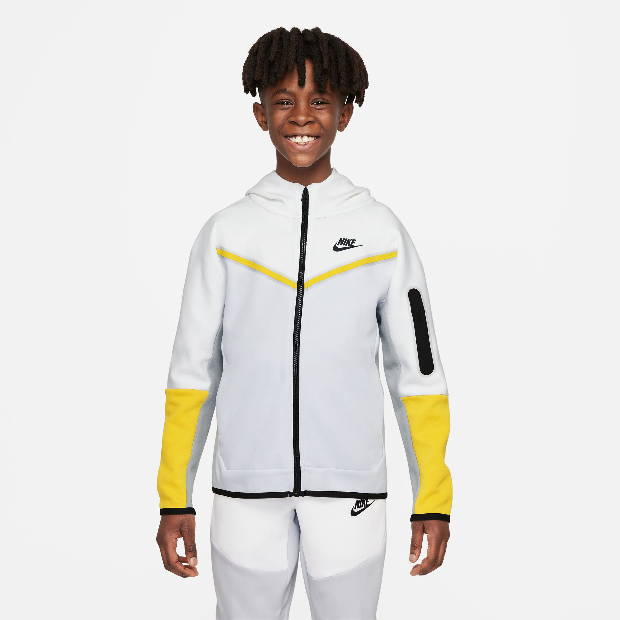 Acheter Nike Sportswear Tech Fleece Gilet En Coton Garcons Blanc Bleu en ligne Running Point FR