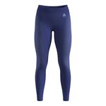 Vêtements Odlo Odlo Performance Warm Eco Big Logo Bottom Long Collant tight Femmes - bleu, 
