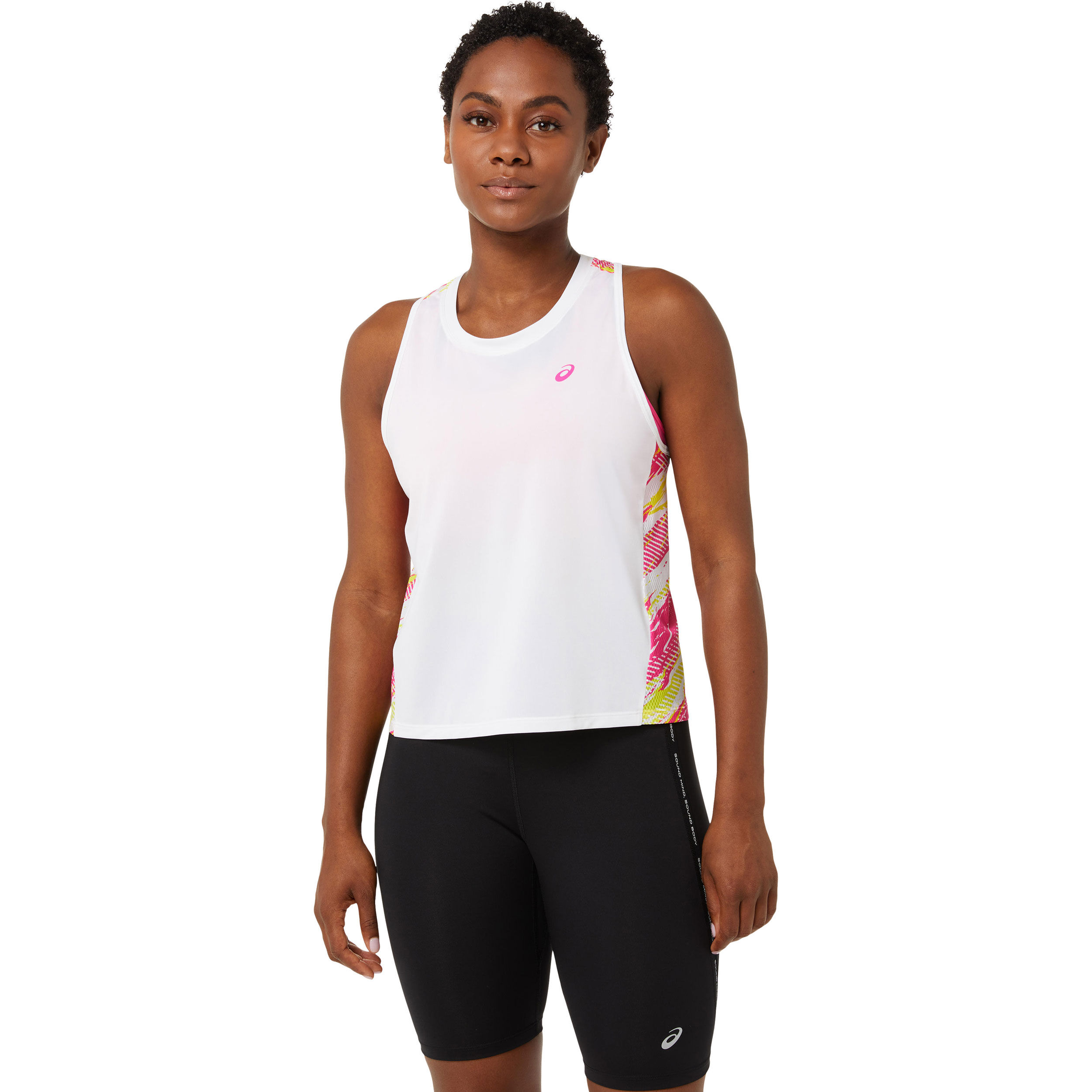 Acheter ASICS Color Injection Debardeur Tank Top Femmes Blanc Pink en ligne Running Point FR