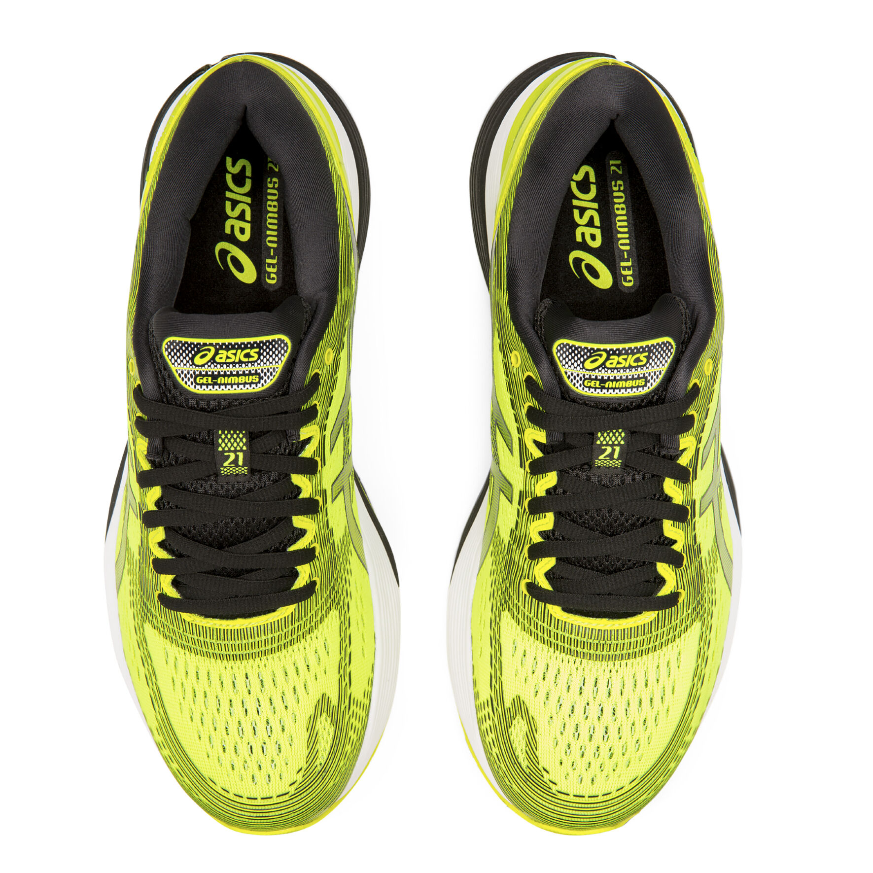 Acheter ASICS Gel Nimbus 21 Chaussure De Running Sans Stabilisateurs Hommes Jaunes Fluo Noir en ligne Running Point FR