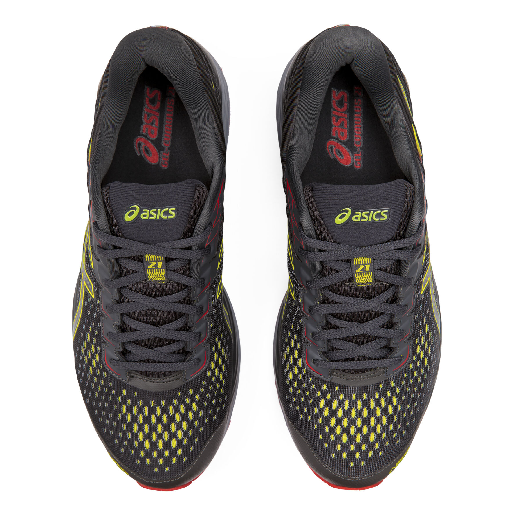 Acheter ASICS Gel Cumulus 21 G TX Chaussure De Running Sans Stabilisateurs Hommes Gris Fonce Jaune en ligne Running Point FR