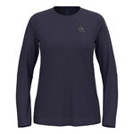 Vêtements Odlo Odlo Zeroweight Chill-Tec Maillot De Course Femmes-Bleu Foncé
