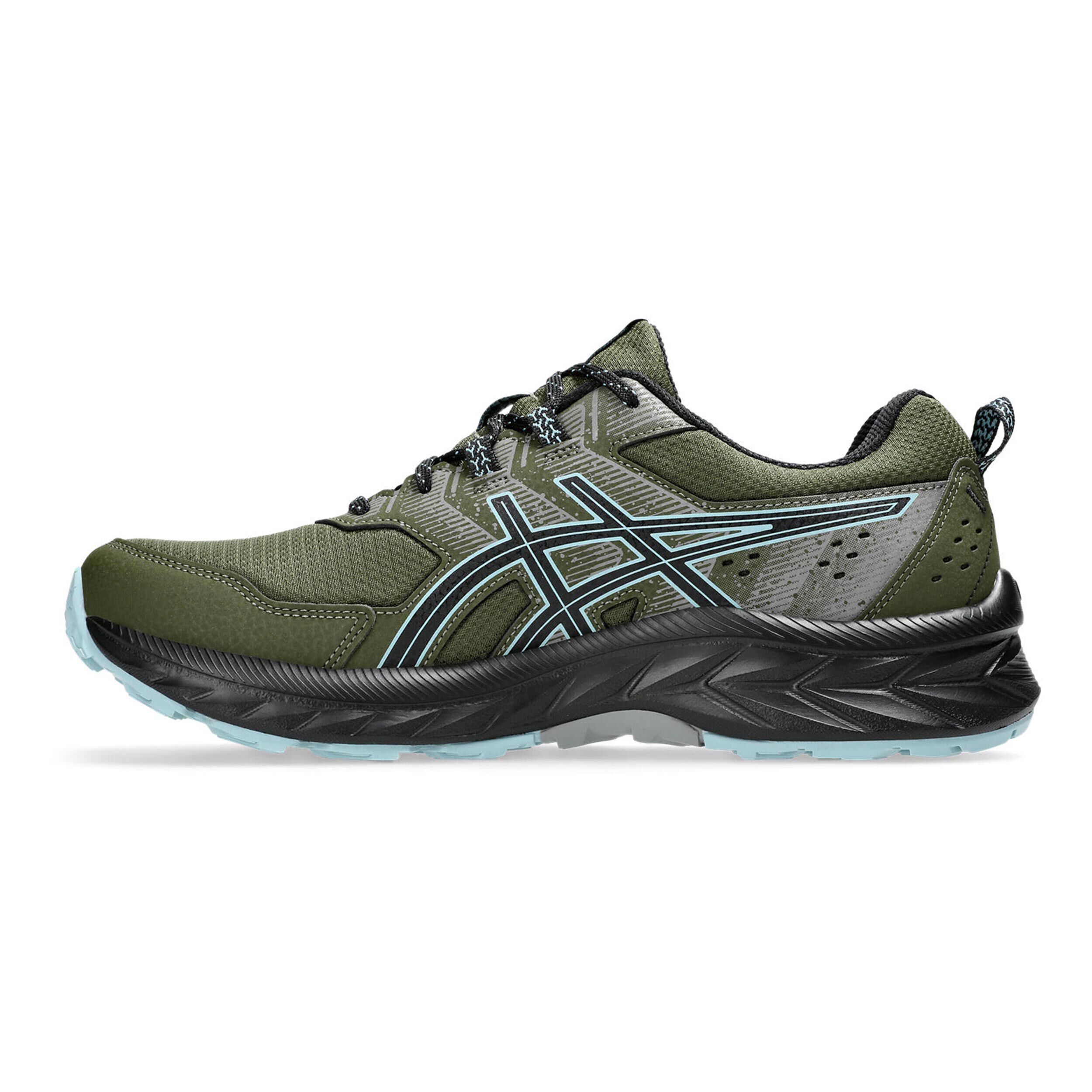 Acheter ASICS Gel Venture 9 Chaussure Trail Hommes Vert Olive Bleu Fonce en ligne Running Point FR