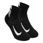 Vêtements Nike Nike Multiplier Chaussettes De Running Pack De 2 Unités-Noir,Blanc
