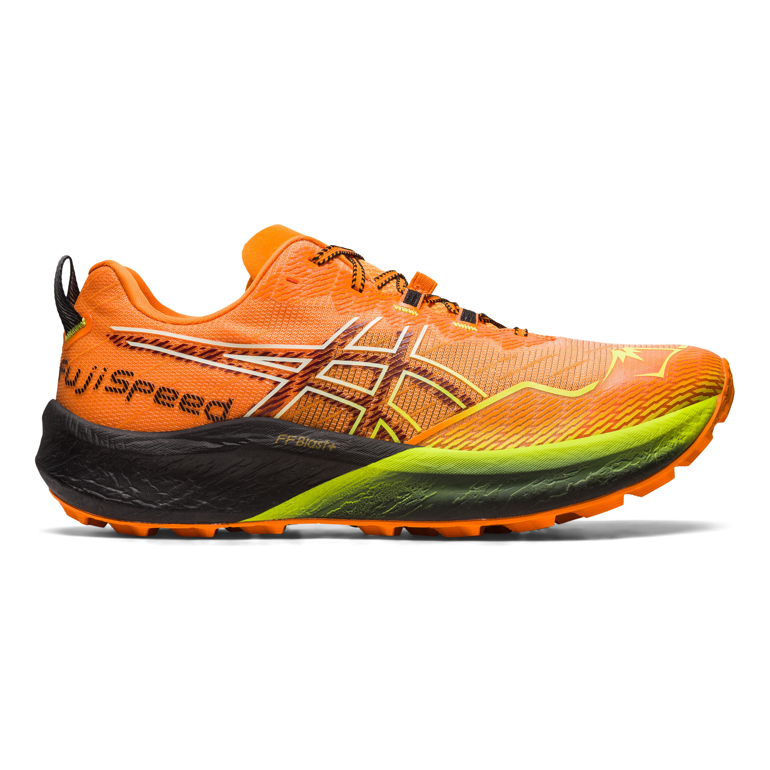 Acheter ASICS Fujispeed 2 Chaussure Trail Hommes Orange Vert Fluo en ligne Running Point FR