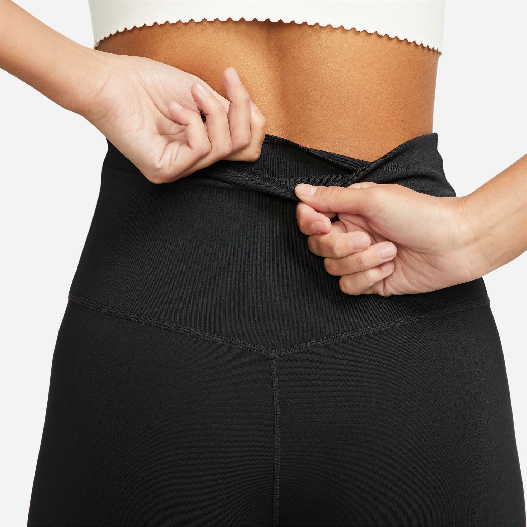 Acheter Nike Dri Fit One High Rise Crop Collant Tight Femmes Noir en ligne Running Point FR