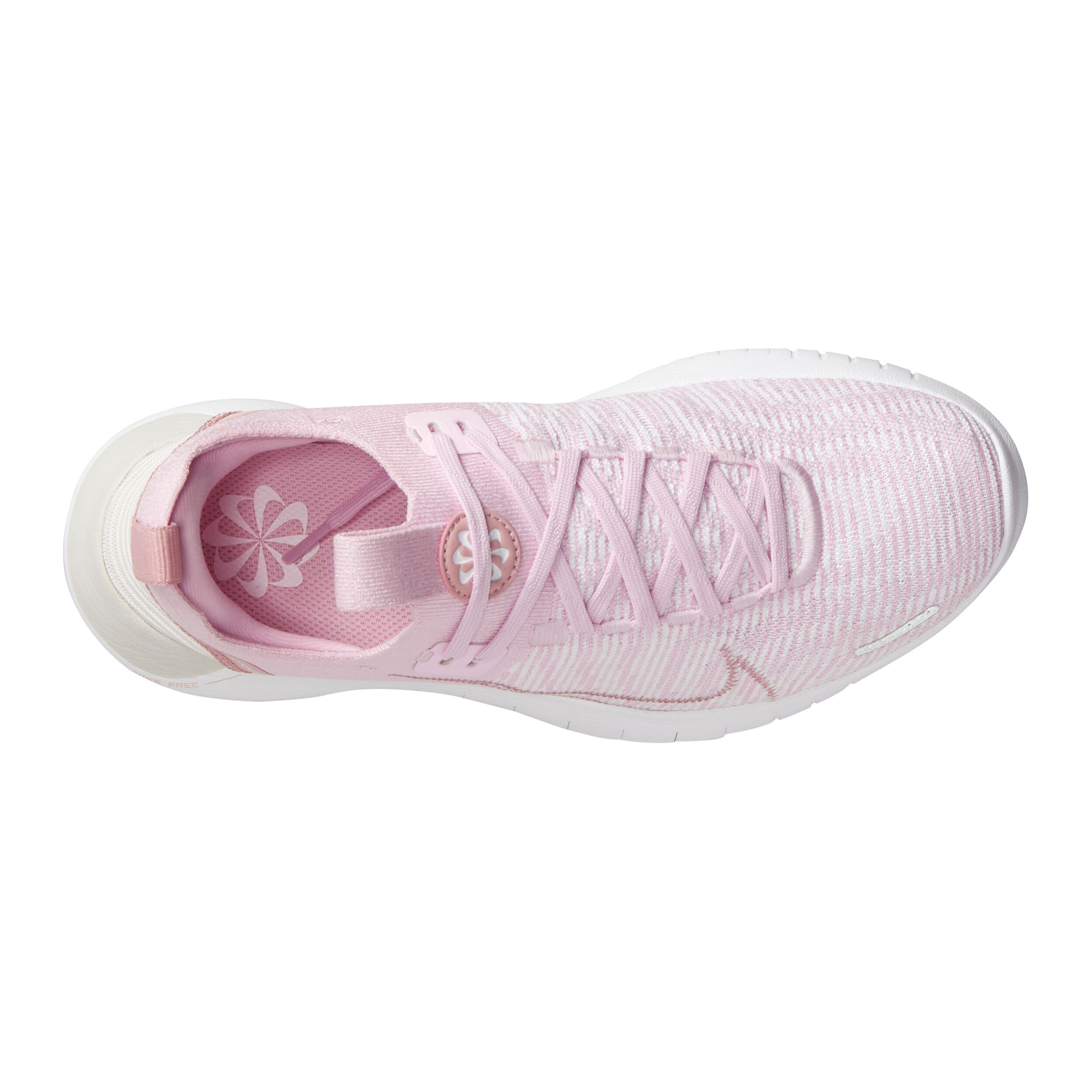 Acheter Nike Free Run Flyknit Next Nature Chaussure De Running Sans Stabilisateurs Femmes Pink Blanc en ligne Running Point FR