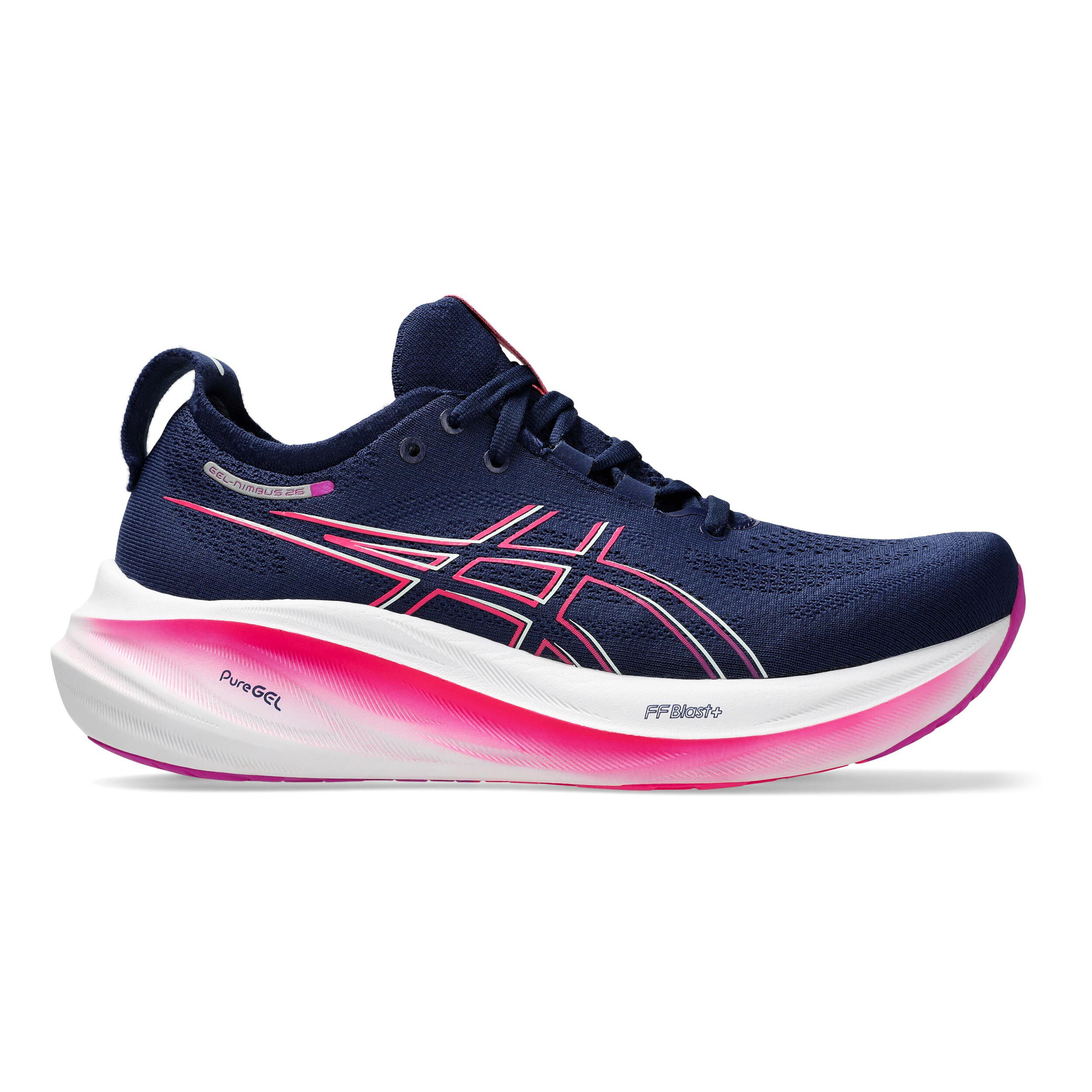 Acheter ASICS Gel Nimbus 26 Chaussure De Running Sans Stabilisateurs Femmes Bleu Pink en ligne Running Point FR