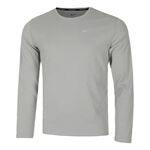 Vêtements Nike Nike Dri-Fit Miler Dri-Fit Miler UV Maillot De Course Hommes-Gris Foncé