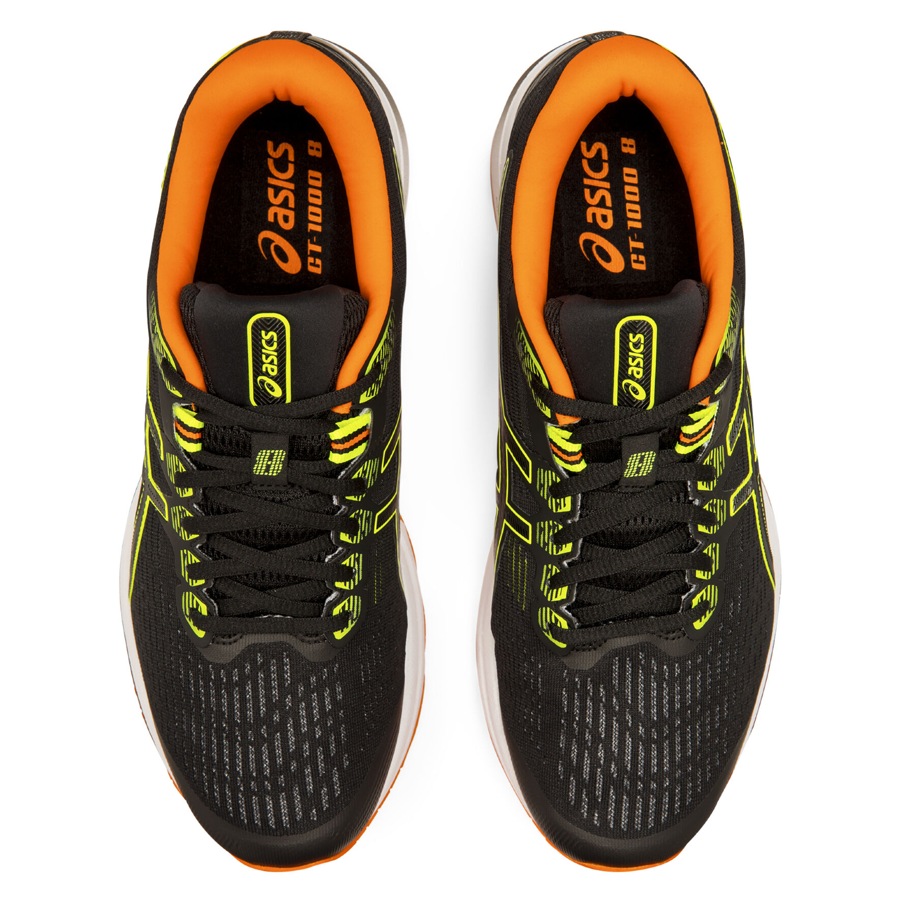 GT 1000 8 Chaussure De Running Avec Stabilisateurs Hommes Noir Jaunes Fluo