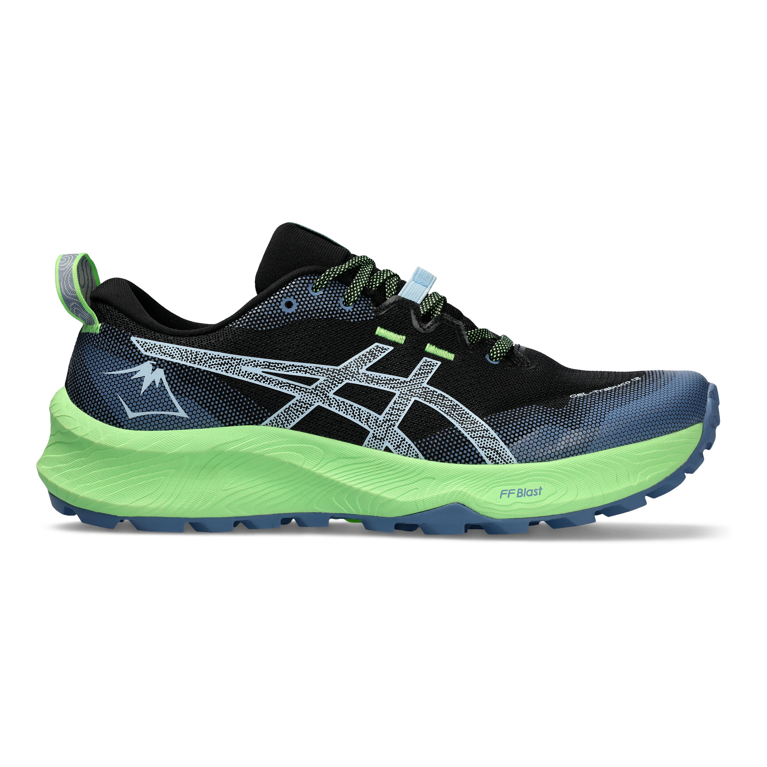 Acheter ASICS Gel Trabuco 12 Chaussure Trail Hommes Bleu Vert Fluo en ligne Running Point FR