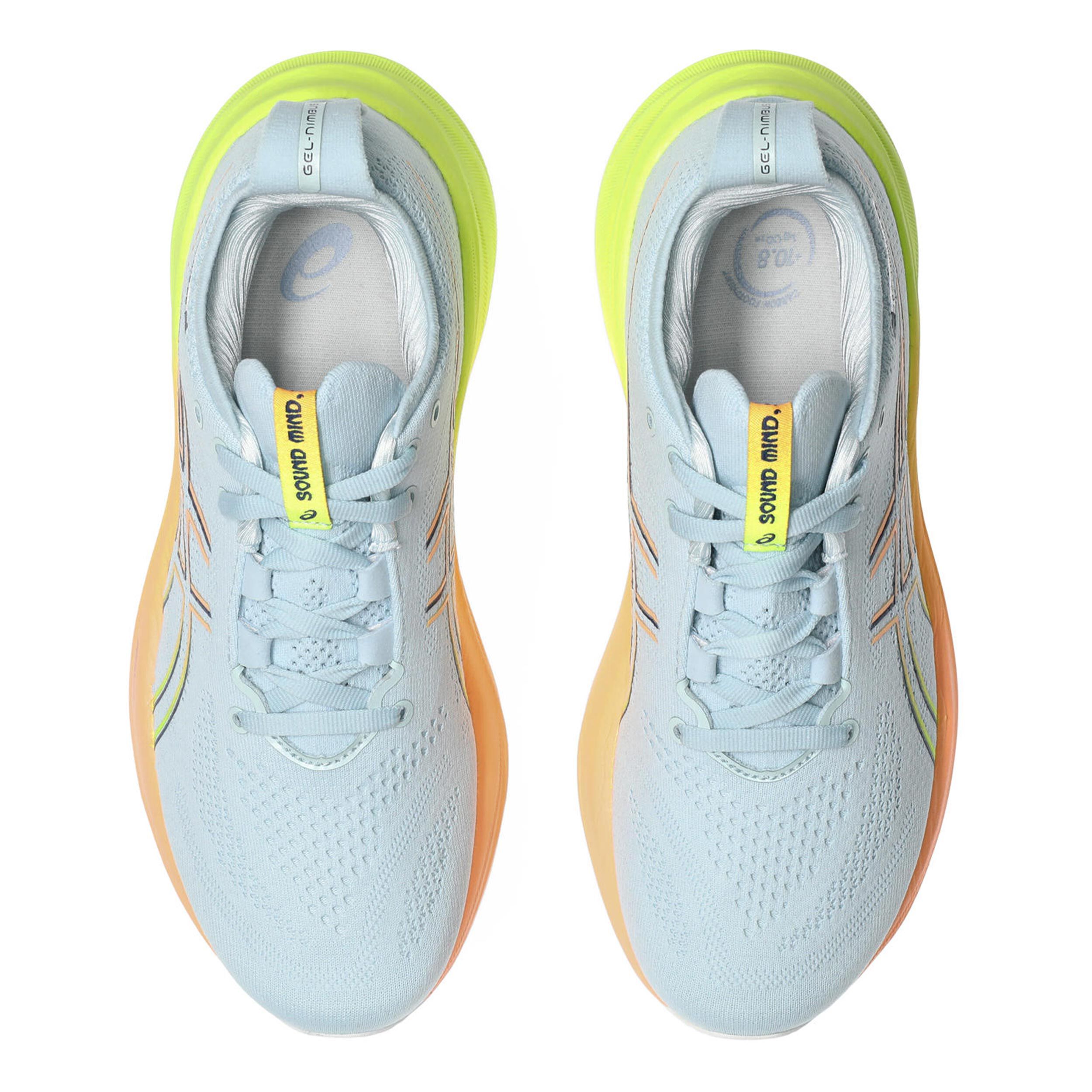 Acheter ASICS Gel Nimbus 26 Paris Chaussure De Running Sans Stabilisateurs Femmes Gris Clair Orange en ligne Running Point FR