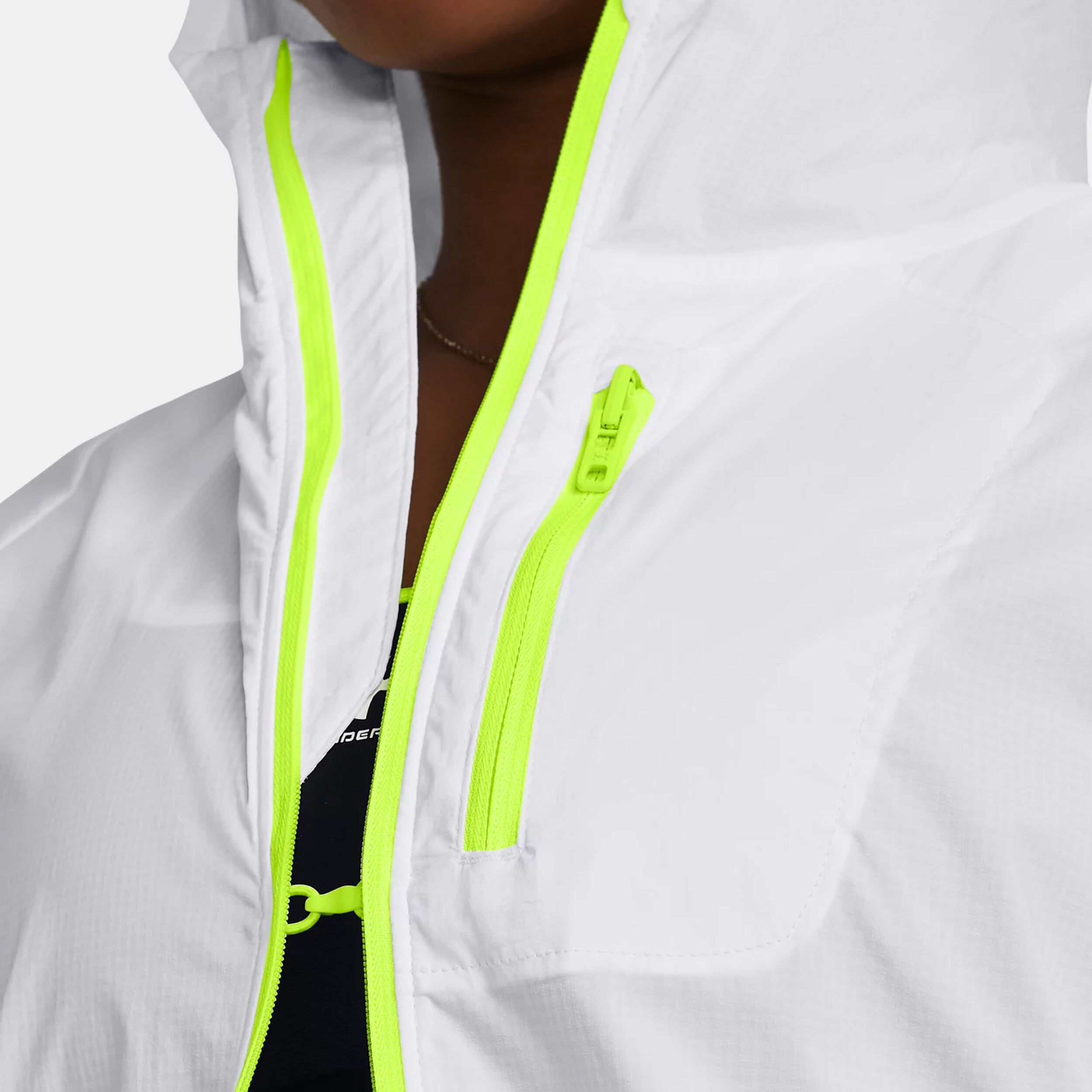 Acheter Under Armour Launch Lightweight Veste Running Femmes Blanc Jaunes Fluo en ligne Running Point FR