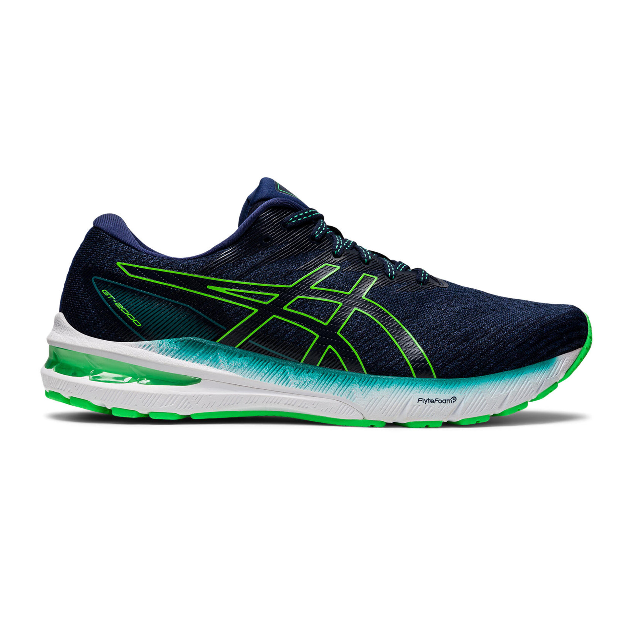 Acheter ASICS GT 2000 10 Chaussure De Running Avec Stabilisateurs Hommes Bleu Vert en ligne Running Point FR