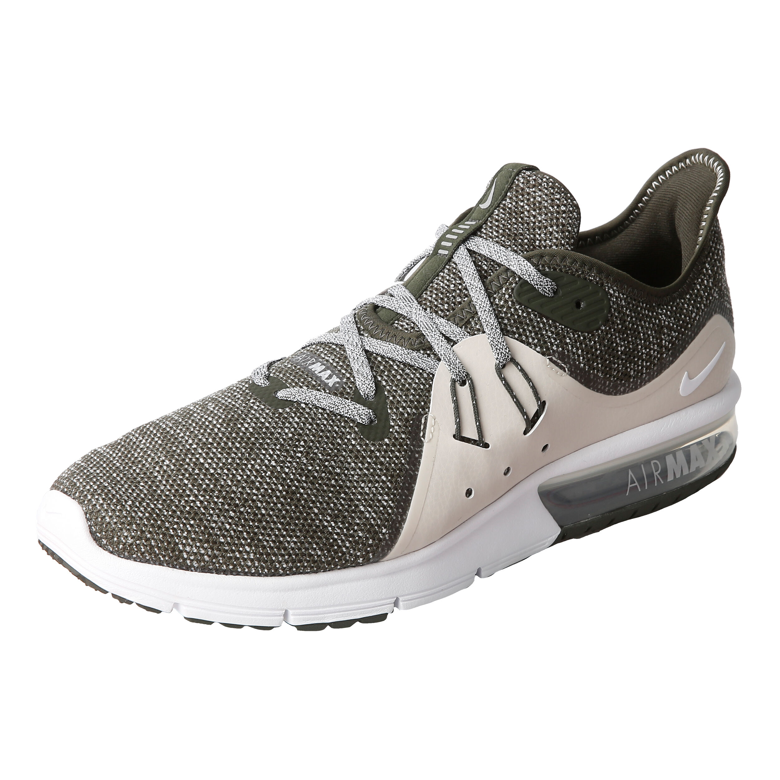 Acheter Nike Air Max Sequent 3 Chaussure De Running Sans Stabilisateurs Hommes Kaki Blanc en ligne Running Point FR