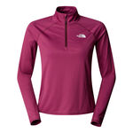 Vêtements The North Face The North Face Sunriser 1/4 Zip Maillot De Course Femmes-Berry