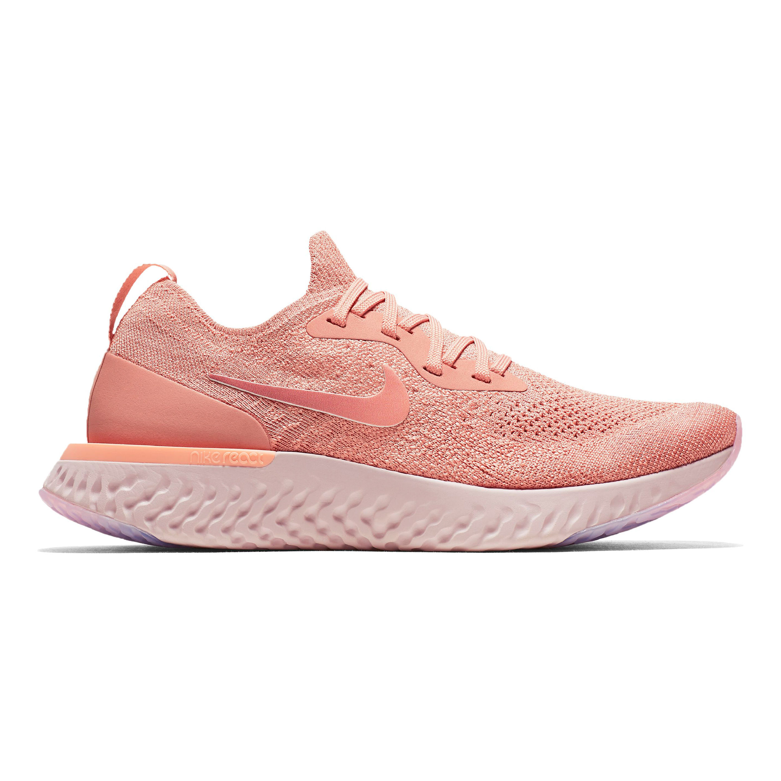 Acheter Nike Epic React Flyknit Chaussure De Running Sans Stabilisateurs Femmes Rose Pink en ligne Running Point FR