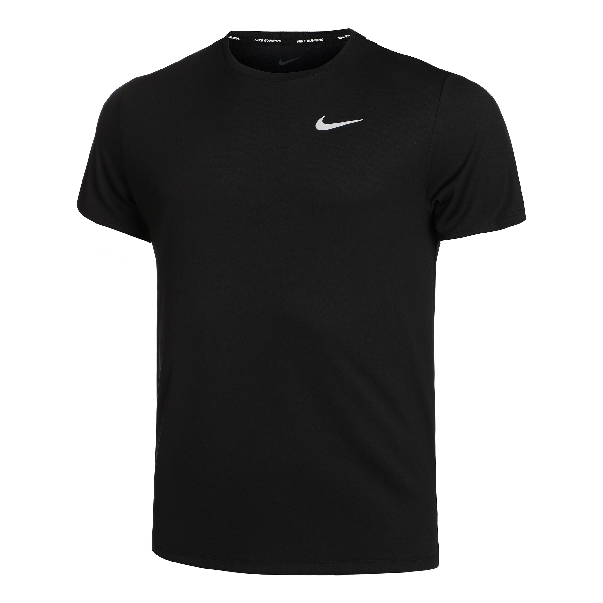 Acheter Nike Dri Fit Miler UV Maillot De Course Hommes Noir Gris en ligne Running Point FR