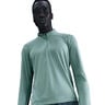 Pacer Half-Zip Longsleeve Maillot de course Hommes-turquoise, argent