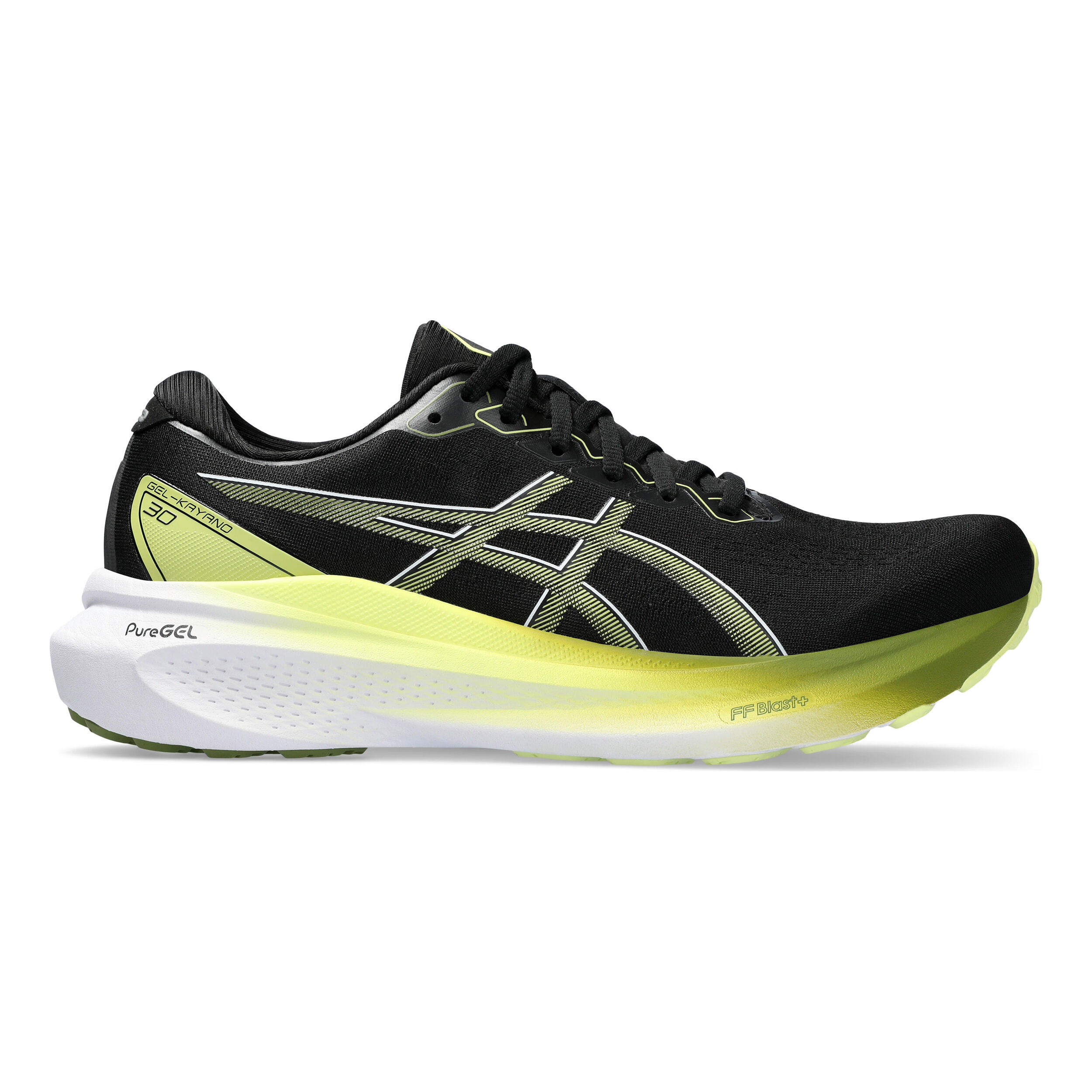 Acheter ASICS Gel Kayano 30 Chaussure De Running Avec Stabilisateurs Hommes Noir Jaunes Fluo en ligne Running Point FR