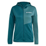 Vêtements adidas adidas Terrex XPR Light Fleece Veste Running Femmes-Bleu Petrol