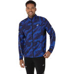 Vêtements ASICS ASICS Road Lite-Show Packable Veste Running Hommes-Noir,Bleu Foncé