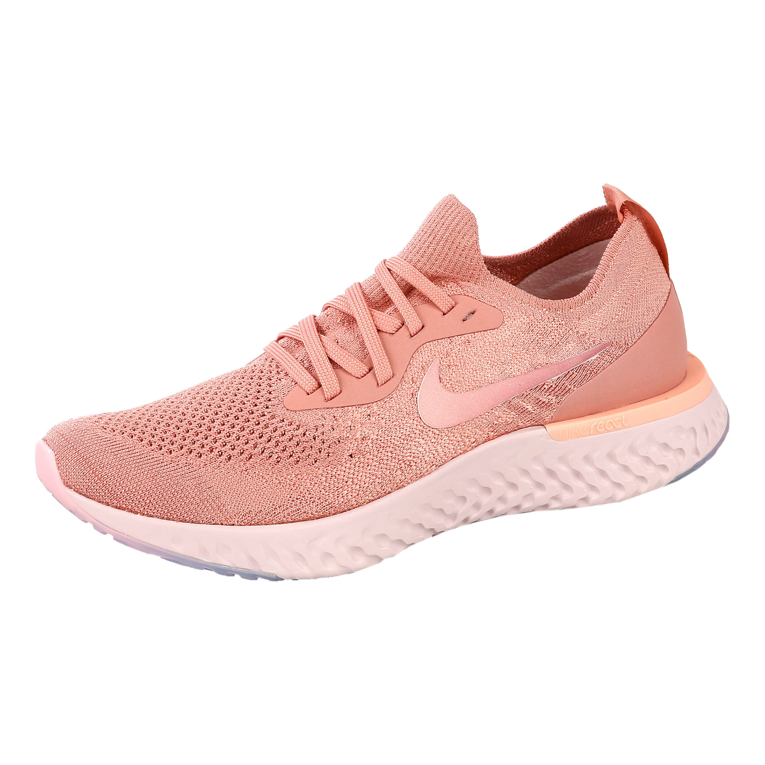 Acheter Nike Epic React Flyknit Chaussure De Running Sans Stabilisateurs Femmes Rose Pink en ligne Running Point FR