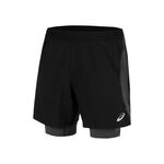 Vêtements ASICS ASICS Road 2in1 7in Short De Running Hommes-Noir